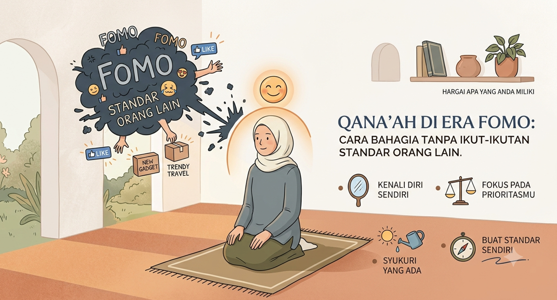 Qana'ah di Era FOMO: Cara Bahagia Tanpa Ikut-Ikutan Standar Orang Lain